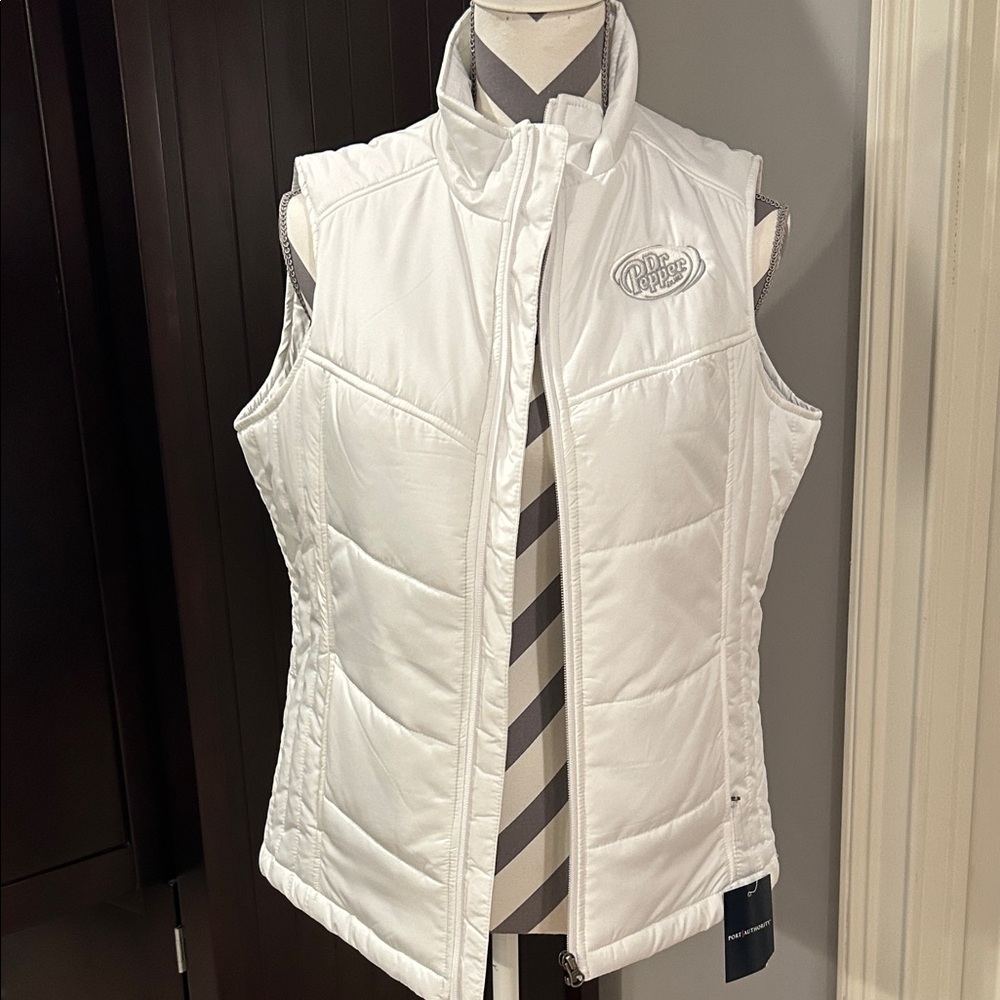 Port Authority White Quilted Puffer Vest